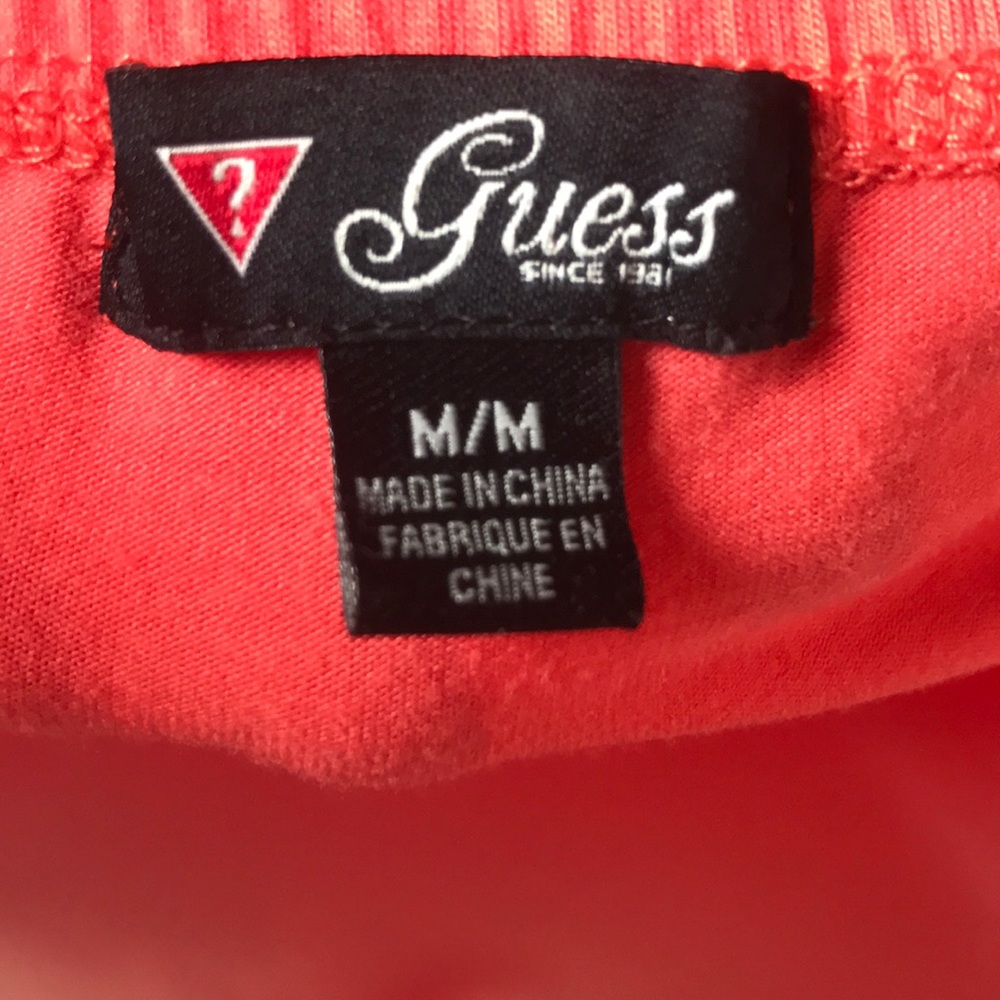 Guess Strapless Coral Asymmetrical Dress - Picture 4 of 4